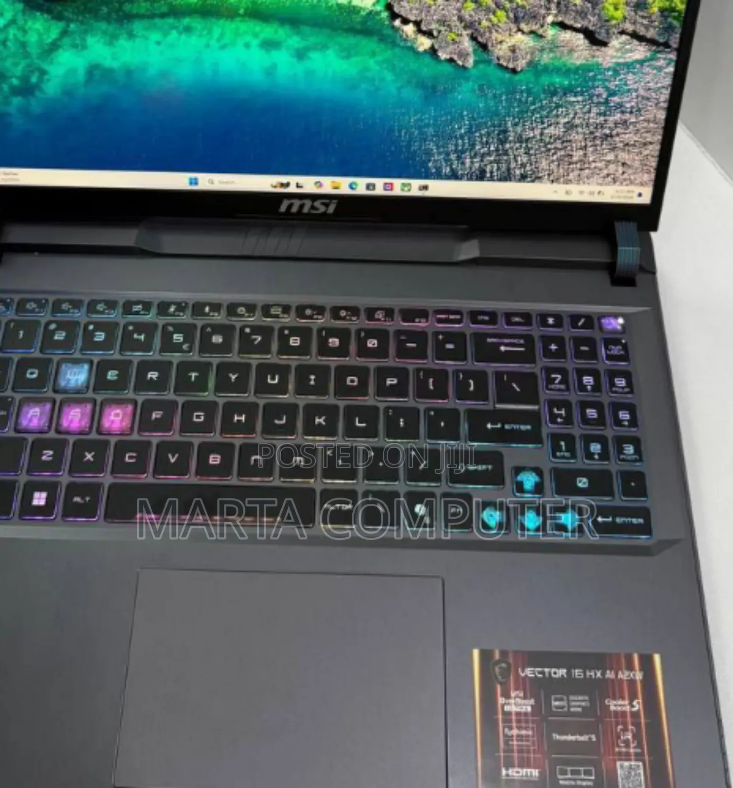 New Laptop MSI Vector 16 HX AI A2XWIG 32GB Intel Core Ultra 7 SSD 512GB