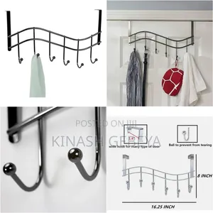 Over the Door 6 Hook Rack Hanger