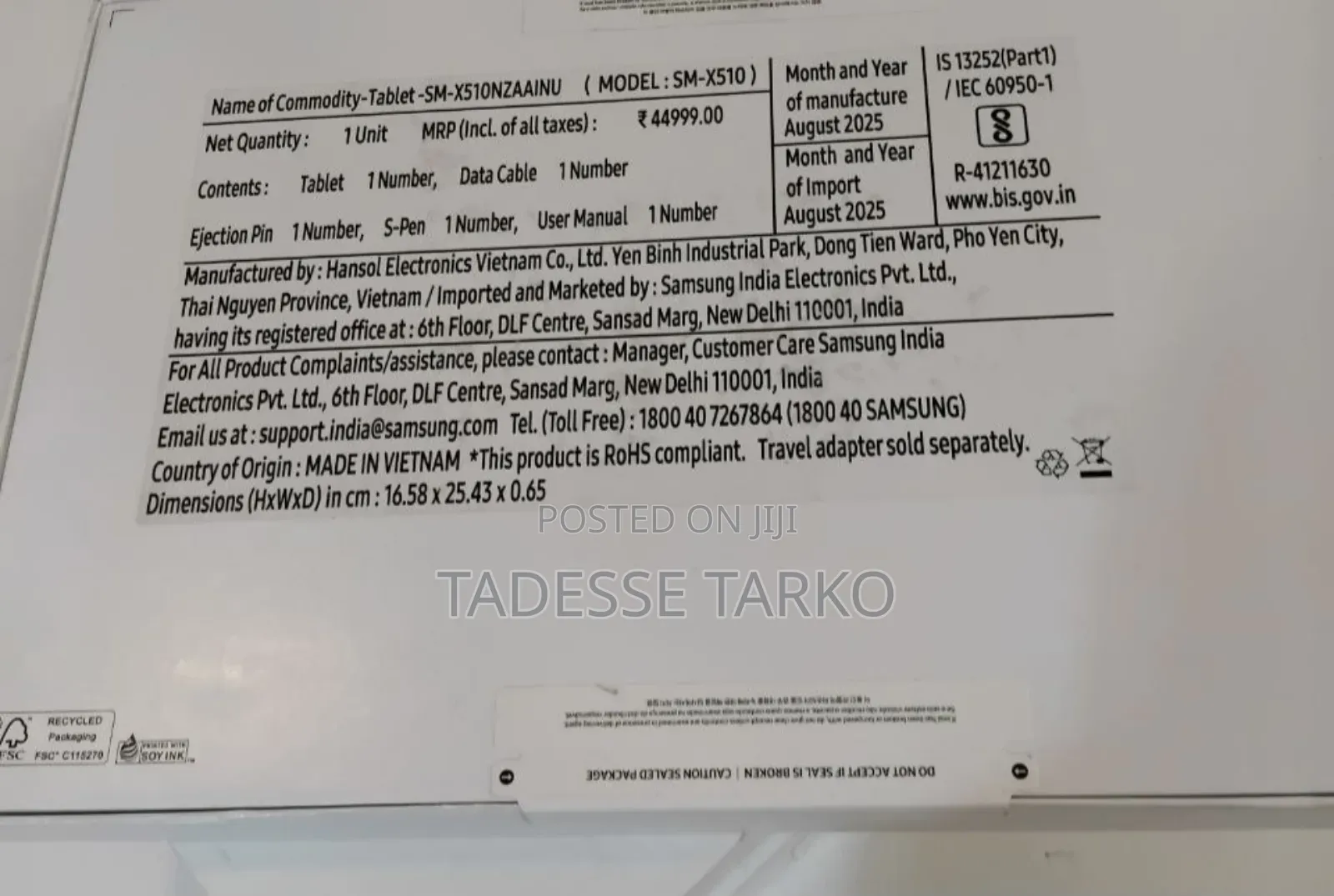 New Samsung Galaxy Tab S9 FE 128 GB Silver