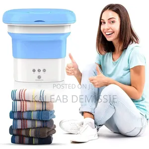 Mini Foldable Washing Machin ተጣጣፊ የልብሰሰ ማጠቢያ ማሽን ካልስ ፓንት