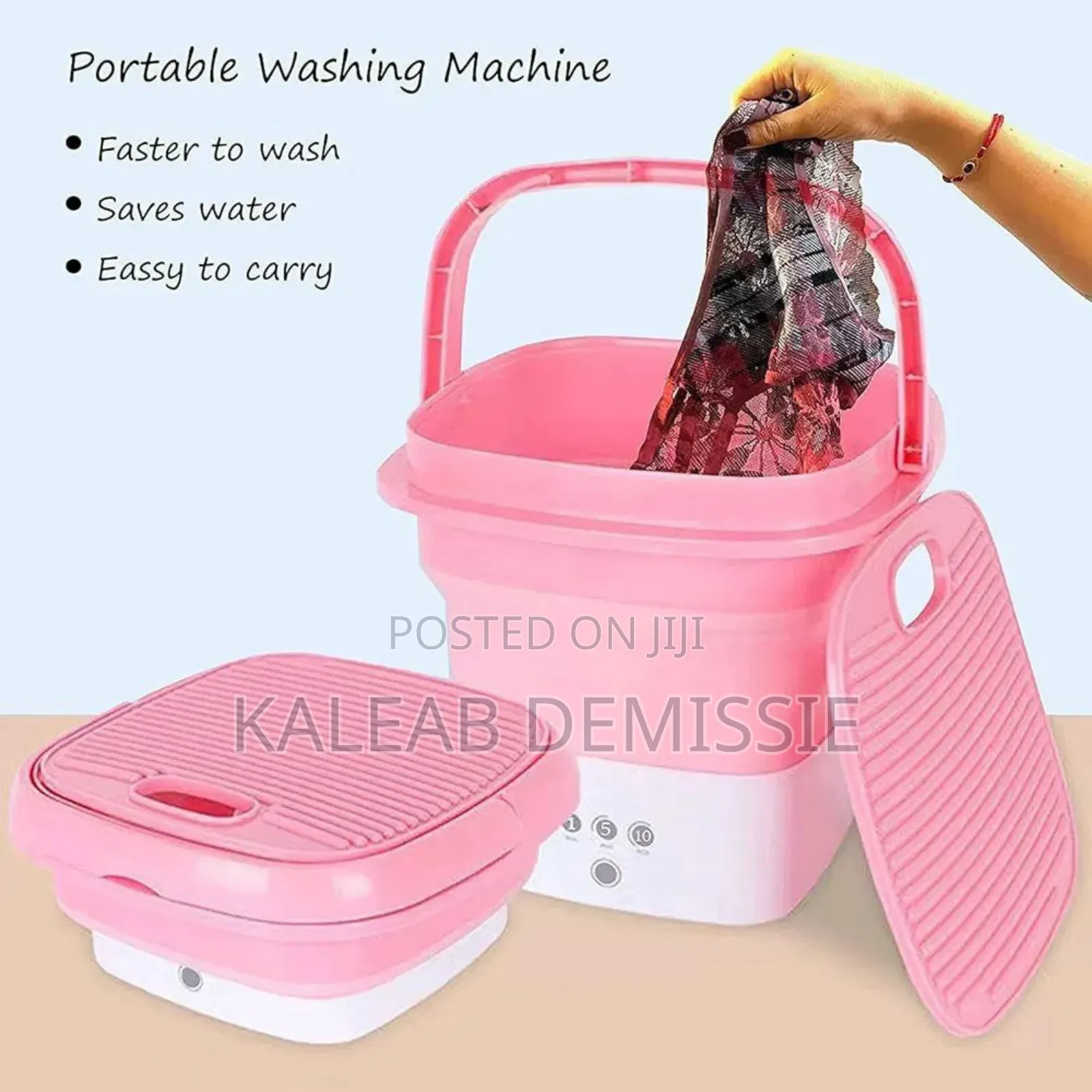 Mini Foldable Washing Machin ተጣጣፊ የልብሰሰ ማጠቢያ ማሽን ካልስ ፓንት