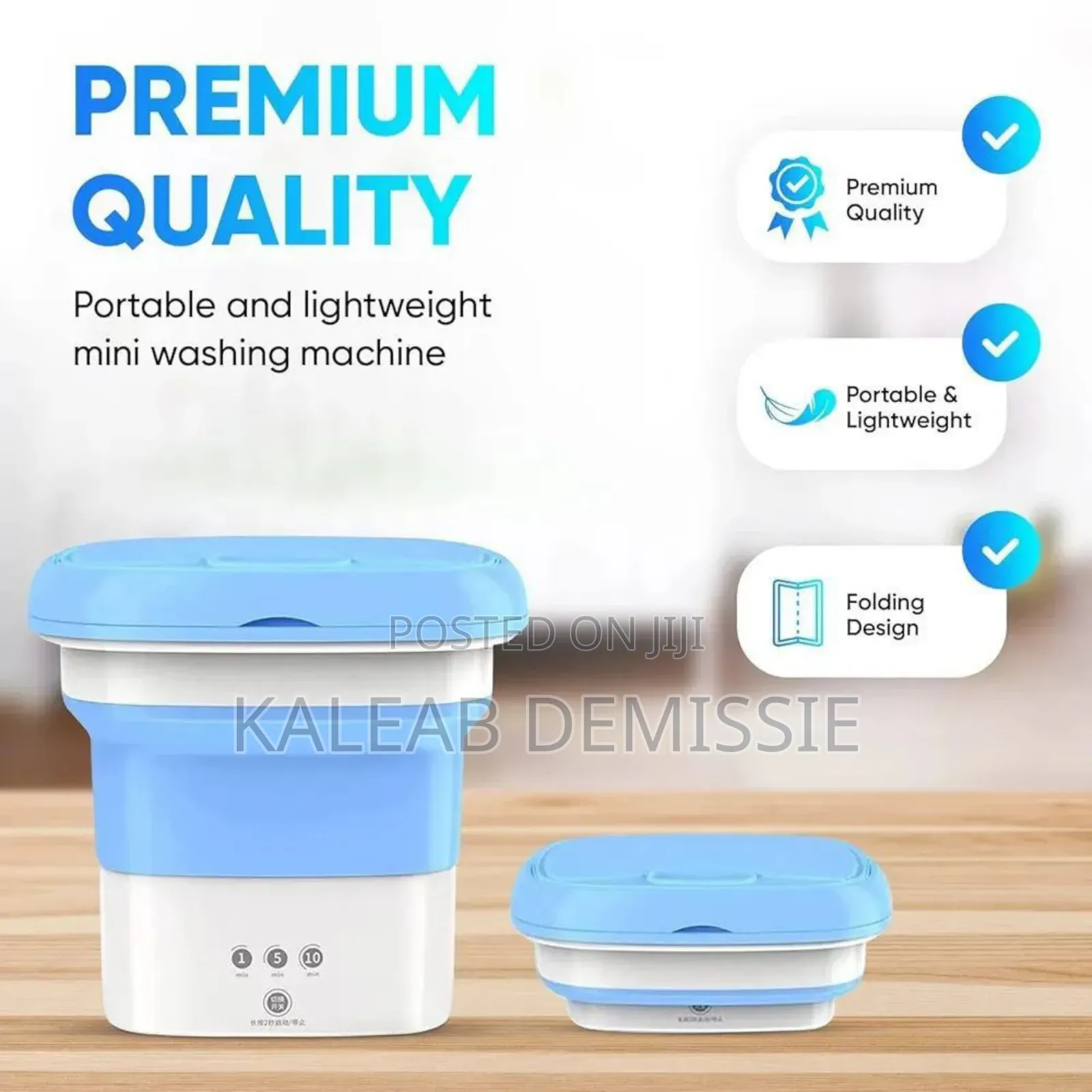 Mini Foldable Washing Machin ተጣጣፊ የልብሰሰ ማጠቢያ ማሽን ካልስ ፓንት