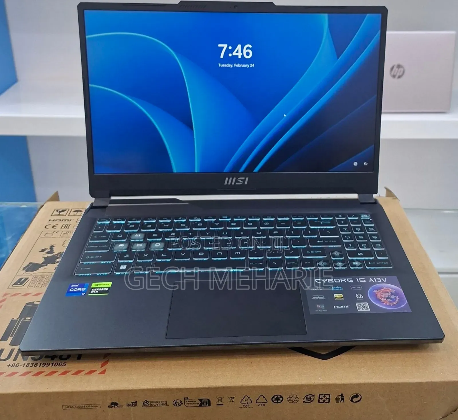 New Laptop MSI Cyborg 15 16GB Intel Core i7 SSD 1T
