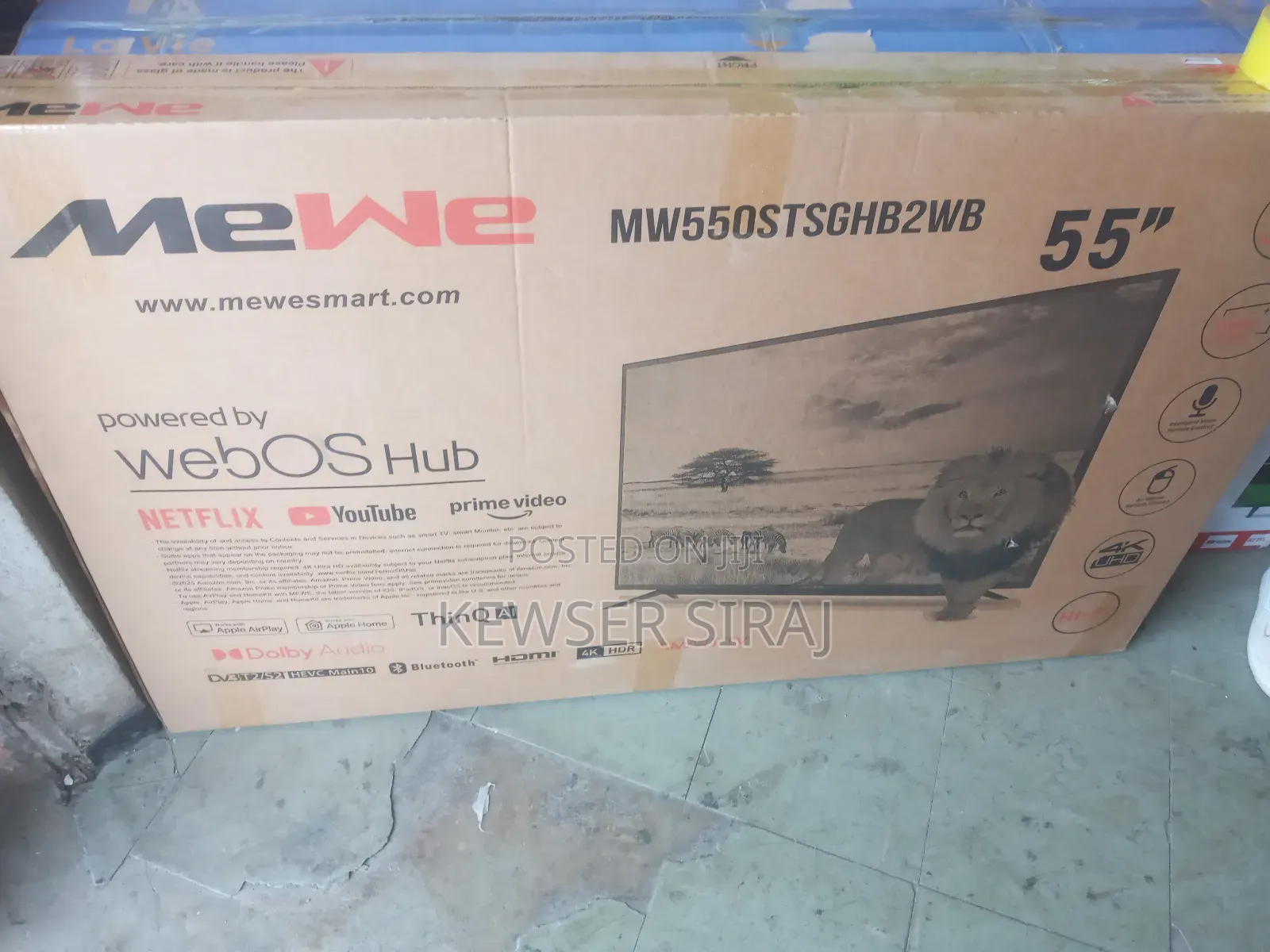 Mewe 55inch Tv Smart Android Double Glass