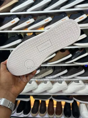 Lacoste Vol Full White Lather Flats Sneakers For Man's