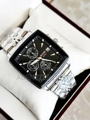 Skmei 2434 Men's Stainless Steel Quartz Chronograph Watch.