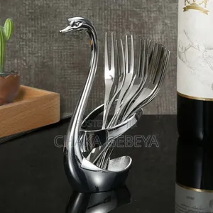 Elegant Stainless Steel Sugar Scoop Set 1 Scoop + 6 Spoons in Gift Box