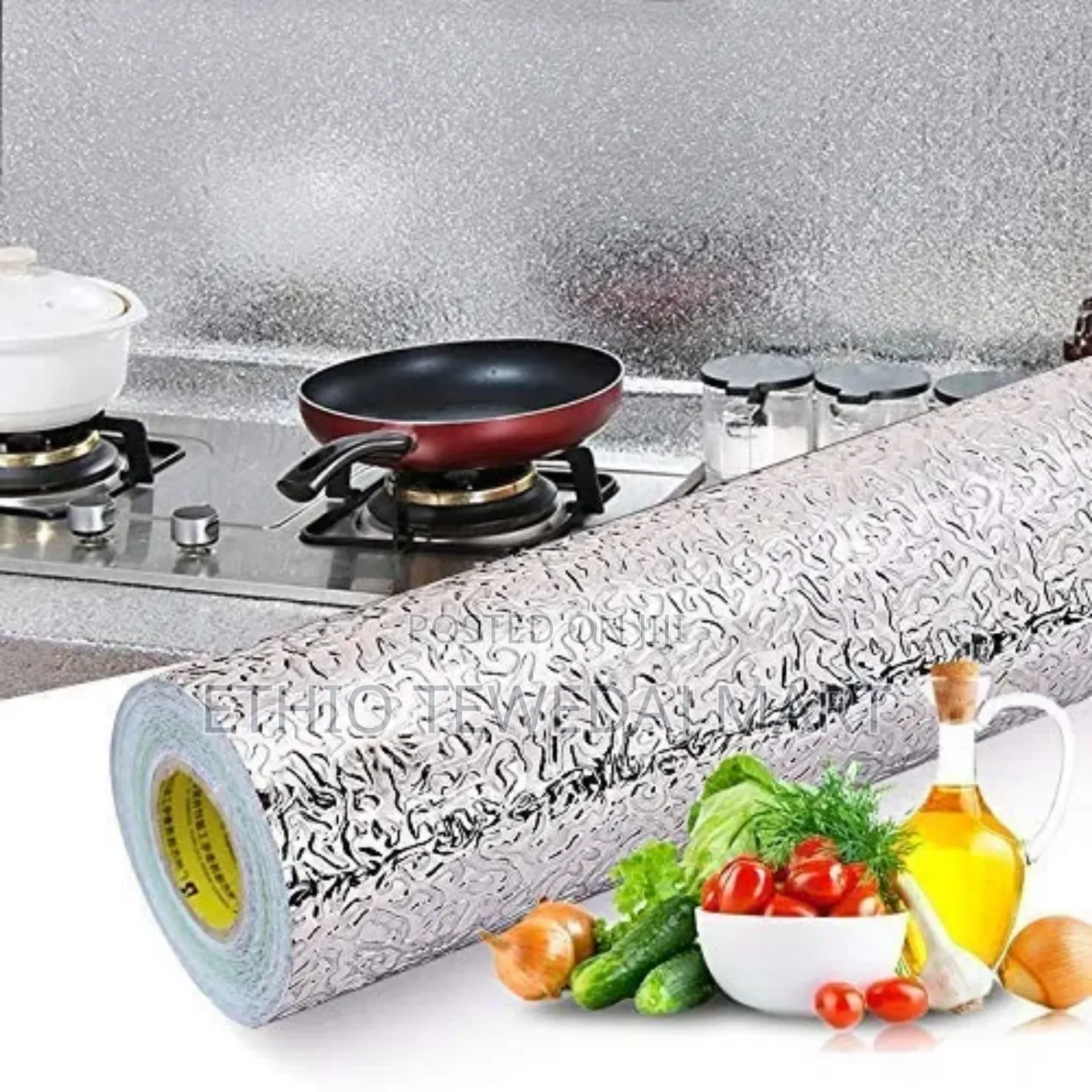 Oil Proof Waterproof Aluminum Foil Kitchen Sticker