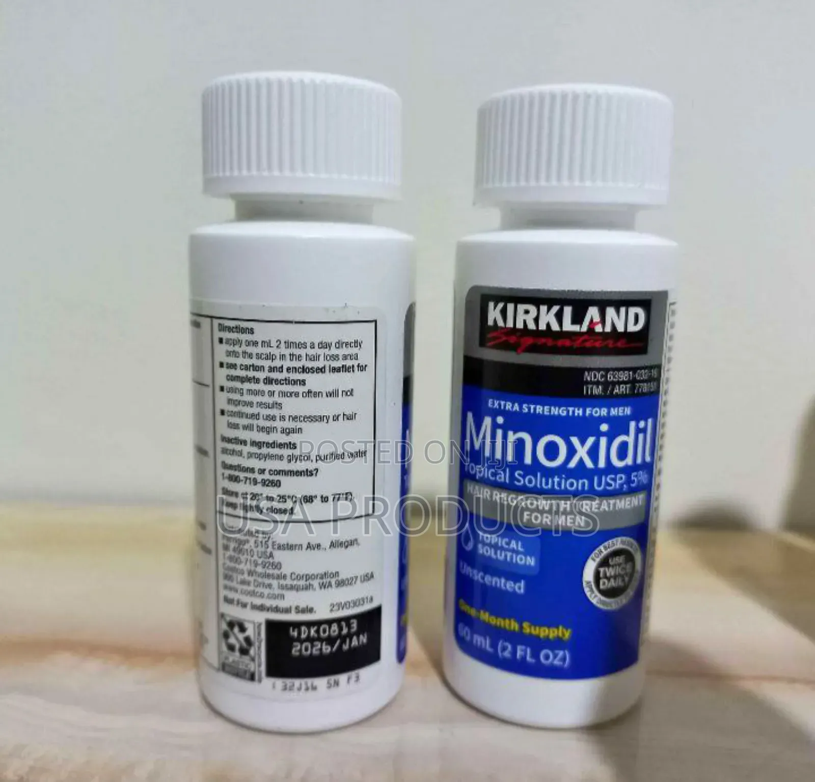 Minoxidil Kirkland Hairgrowth Oil and Foam From Costco Wholesale