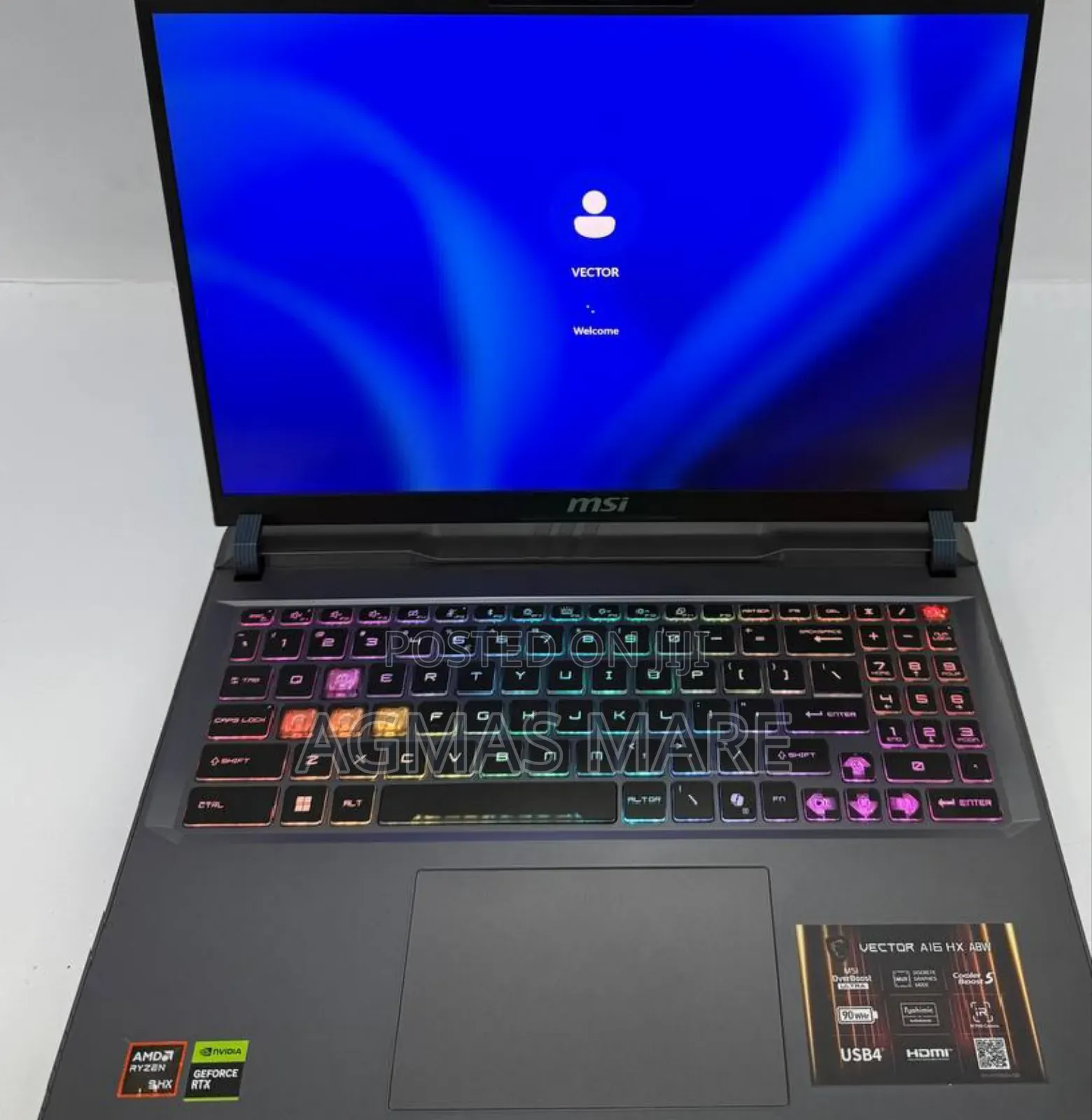 New Laptop MSI Vector 16 HX AI A2XWIG 16GB AMD Ryzen 9 SSD 1T