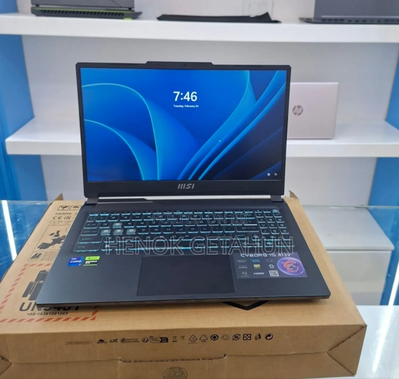 New Laptop MSI Cyborg 15 16GB Intel Core i7 SSD 1T