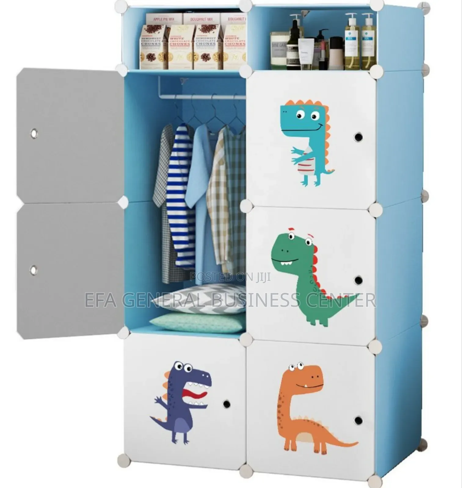 Plastic And Metal Cubic Cloth Cabinet