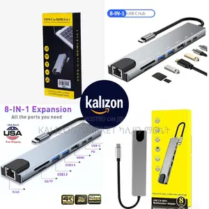 Type-C to HDTV 8 in 1 Original ከ ታይፕ ሲ ወደ ፈለጉት መቀየሪያ