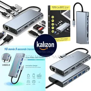 11-in-1 USB-C Hub 11 በ 1 እስማርት ማድረጌያ