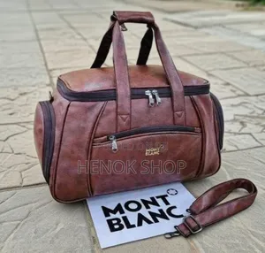 Brown Leather Gym Bag