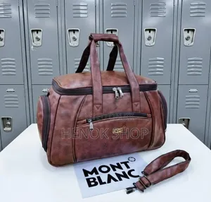 Brown Leather Gym Bag
