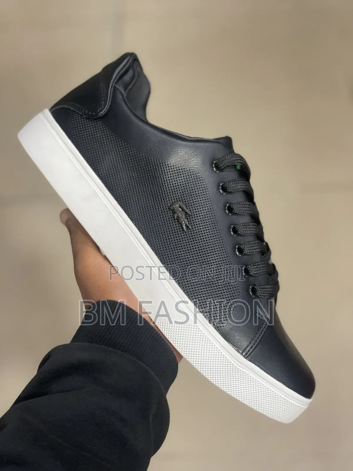 Lacoste Tennis Style Lifestyle Shoes in Black White