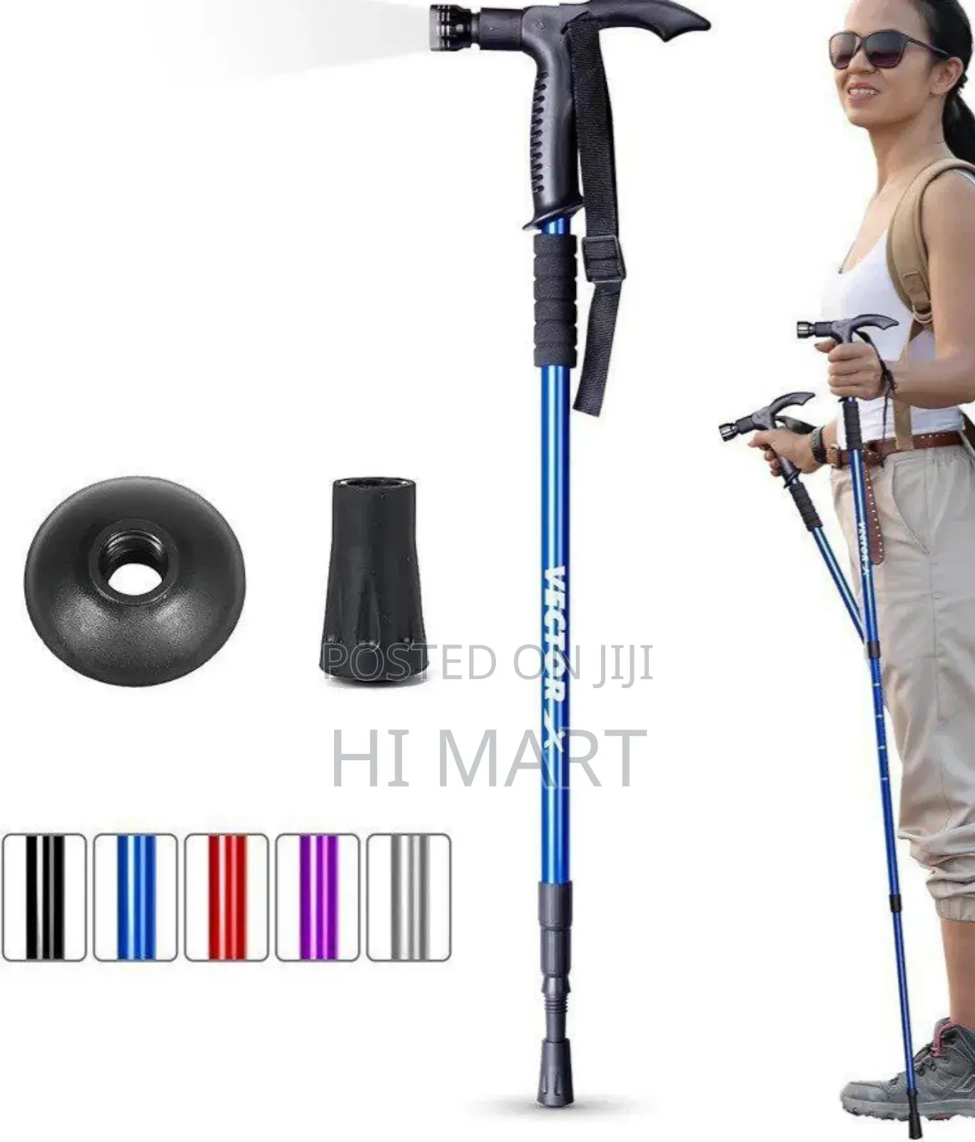 4 Step Adjustable Anti Shock Walking Stick