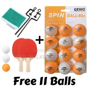 Table Tennis Racket Set With Net And With 12 Free Balls