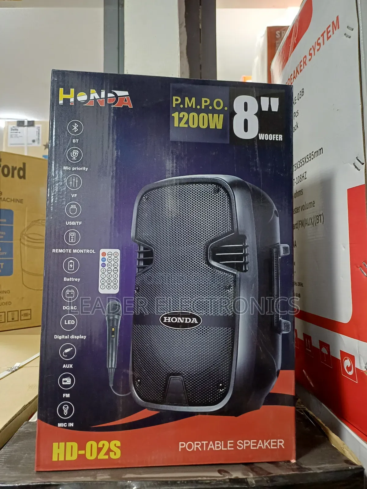 Honda Portable Speaker 8′′ – Powerful Bass | Bluetooth | Party Ready