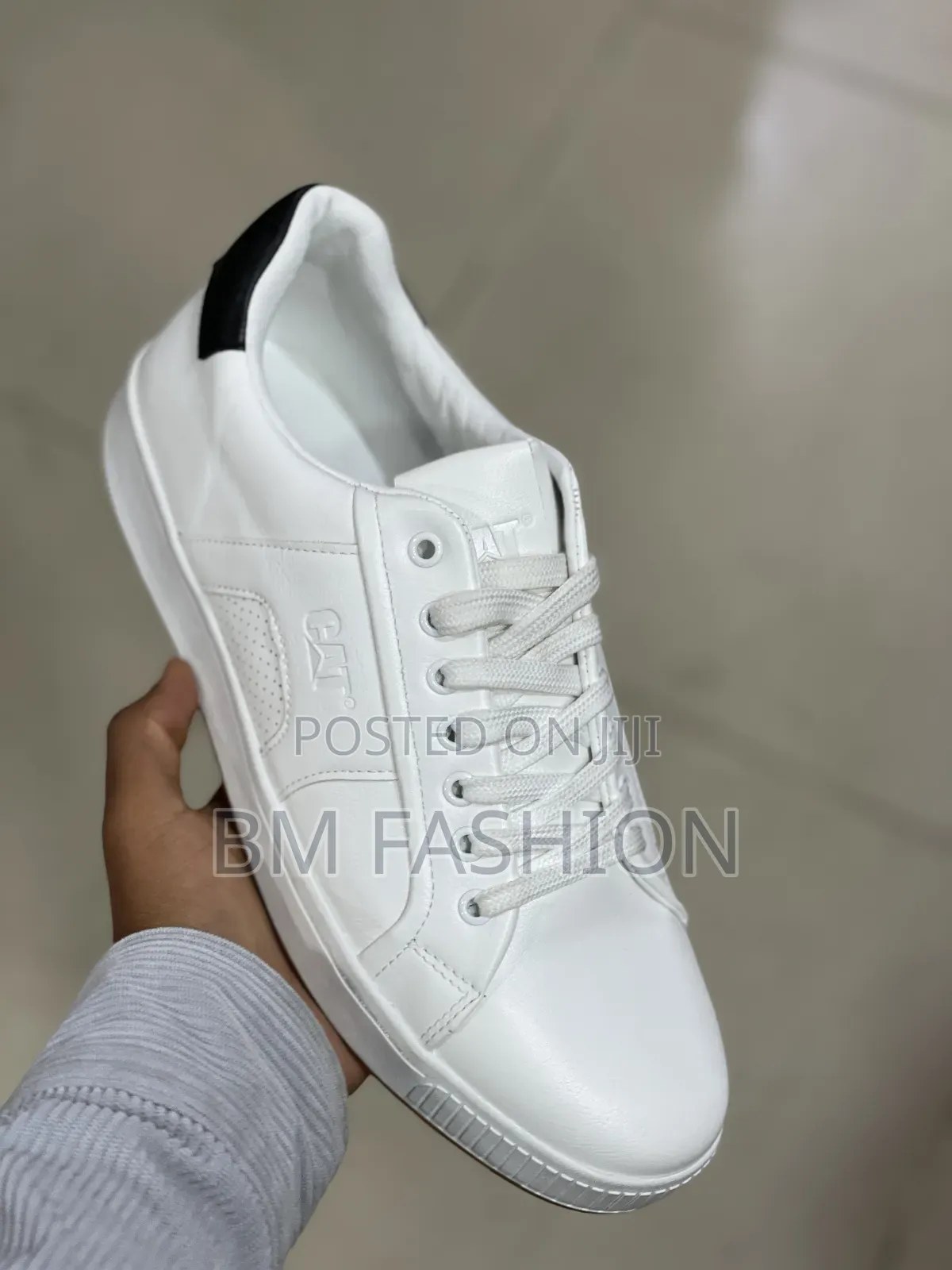 Cat Flat White-Leather Men's Shoes