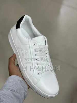 Cat Flat White-Leather Men's Shoes