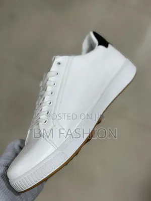 Cat Flat White-Leather Men's Shoes