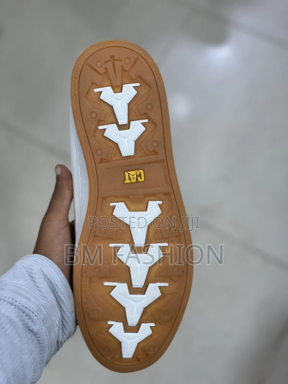Cat Flat White-Leather Men's Shoes