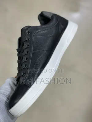 Boss Flat Leather Shoes in Black (With Free Delivery )