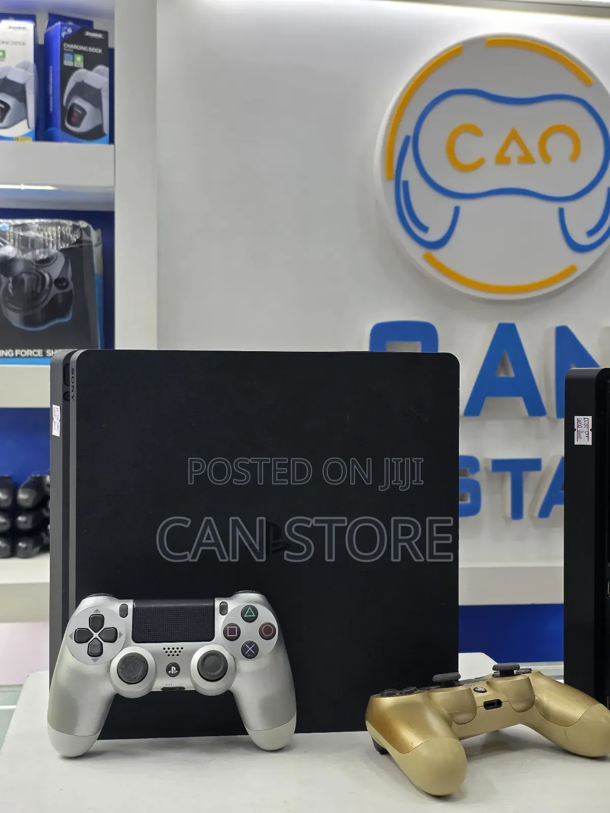 Playstation 4slim With Golden Color Joystick Full Accessories