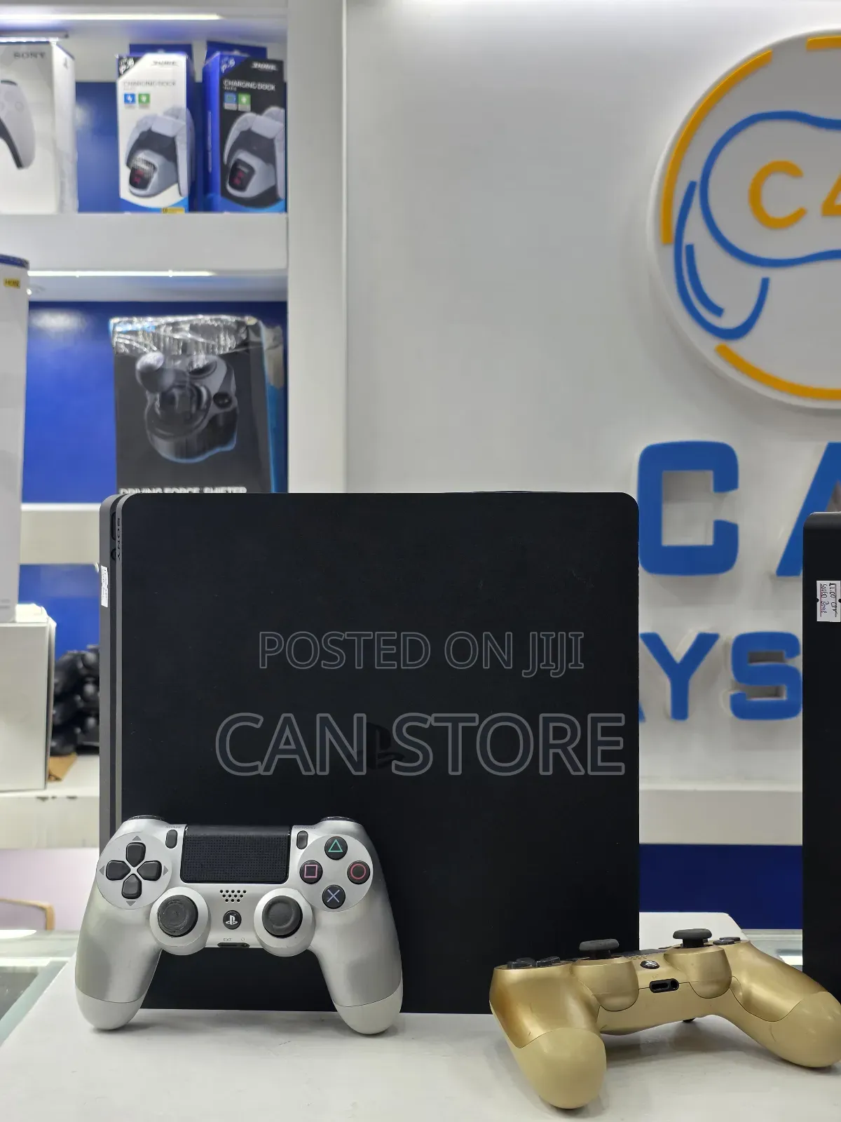 Playstation 4slim With Golden Color Joystick Full Accessories