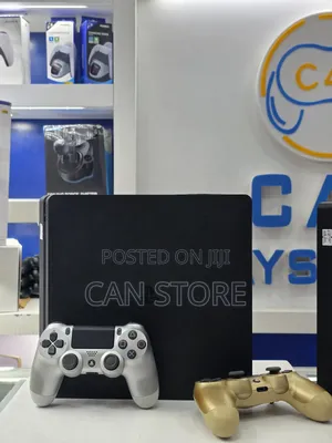 Playstation 4slim With Golden Color Joystick Full Accessories