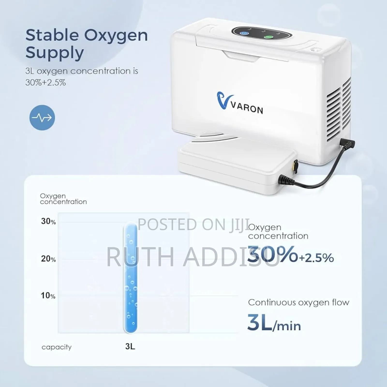 3 Litters Rechargable Portable Oxygen Concentrator in Ethiopia New