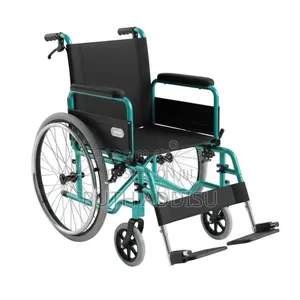 Wheelchair Modern Wheelchair With Blue Seat and Aluminum Frame Medicl