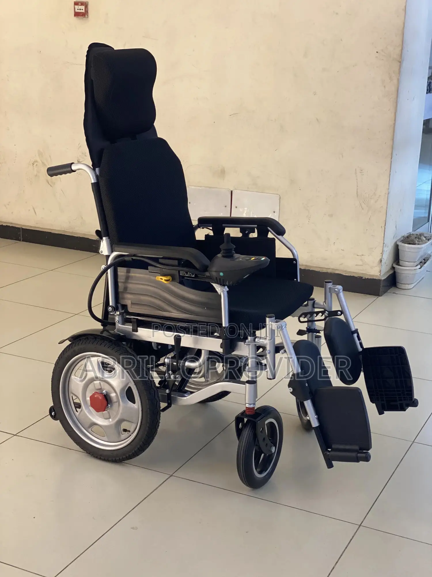 Wheelchair With Headrest Adjustable and Joystick, Drive With Electric