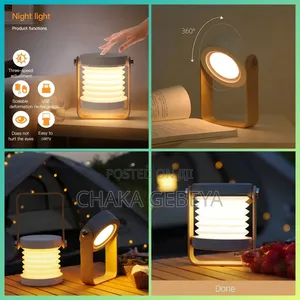 Foldable Led Bedside Table Lamp - Usb Rechargeable