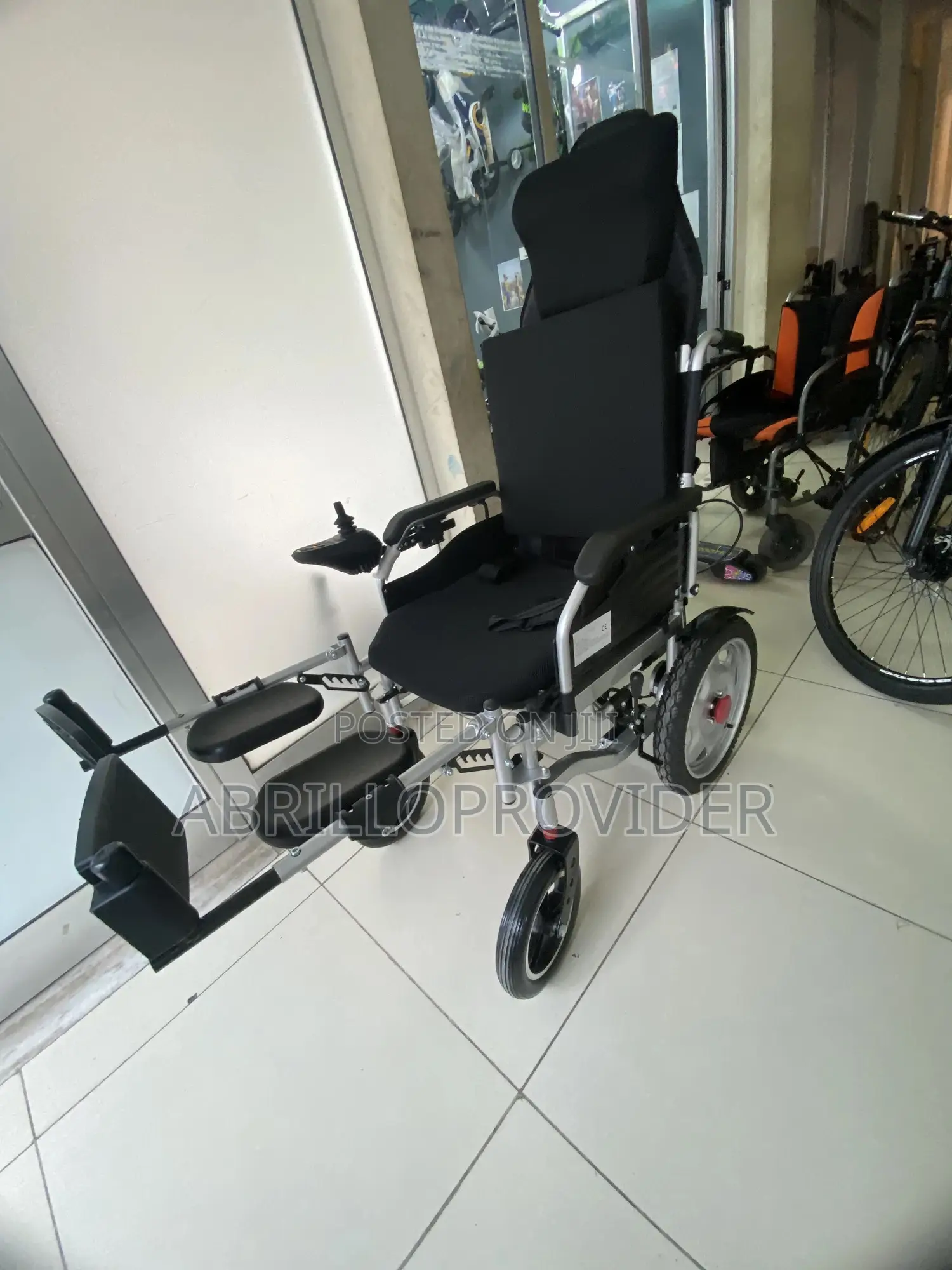 Wheelchair With Headrest Adjustable Backrest And Pedal,Joystick,