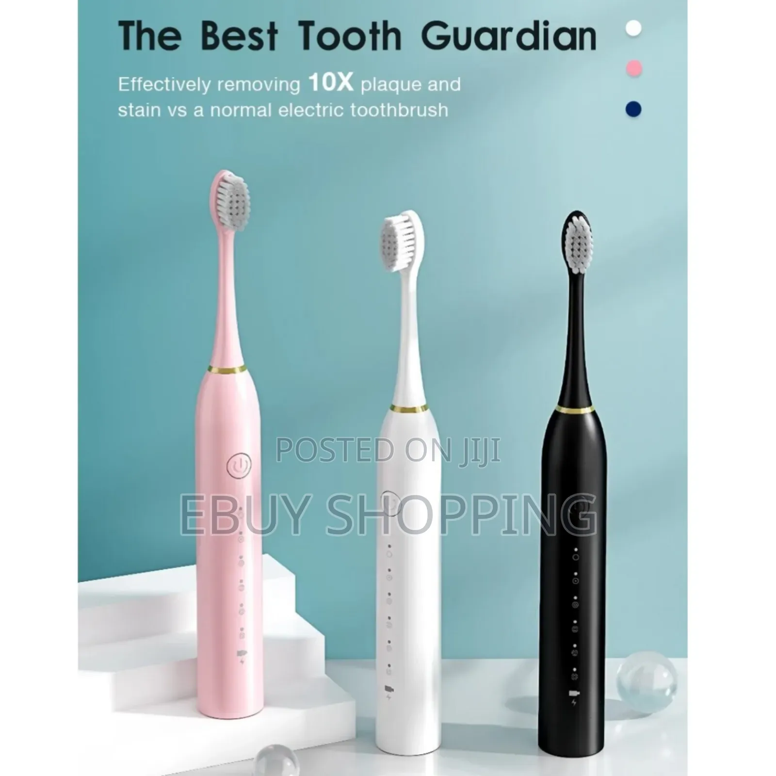 4 Soft Bristle Heads Included: Sonic Electric Toothbrush
