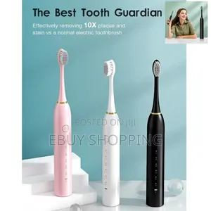 Gift-Ready Sonic Toothbrush: 4 Brush Heads Rechargeable