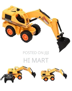 Kids Playing Rechargeable Remote Control Excavator Truck