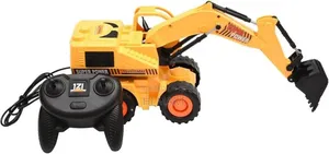 Kids Playing Rechargeable Remote Control Excavator Truck
