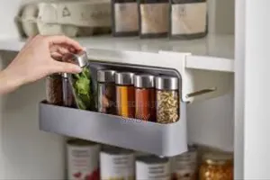 Kitchen Cabinet Pull Down Space Saving Spice Rack