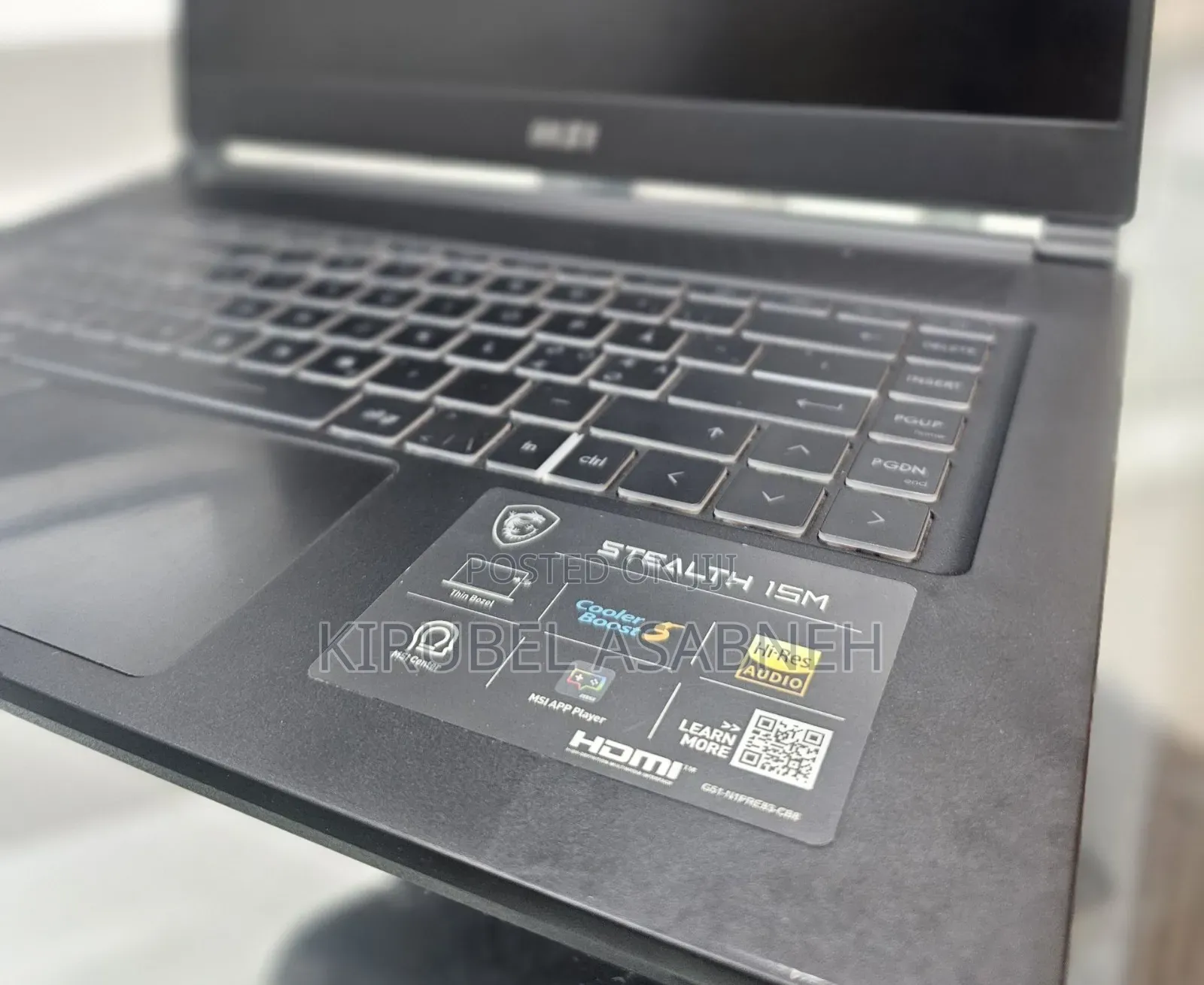 New Laptop MSI GS66 Stealth 12UHS 16GB Intel Core i7 SSD 512GB
