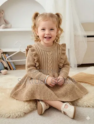 Mk- 0768 Toddler Girls Sweater Dress Size: 4-7 Years