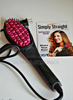 ፀጉር ማበጠሪያ እና መቶከሻ Simply Straight Ceramic Hair Straightening Brush,