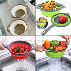 Collapsible Silicone Colander Strainer