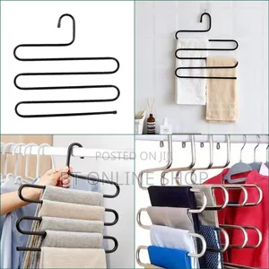 Metal S-Shape 5 Layer Magic Hanger