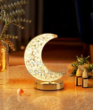 Ramadan Crescent Moon Shaped Led Touch Light: 3-Color Changing, Rechar
