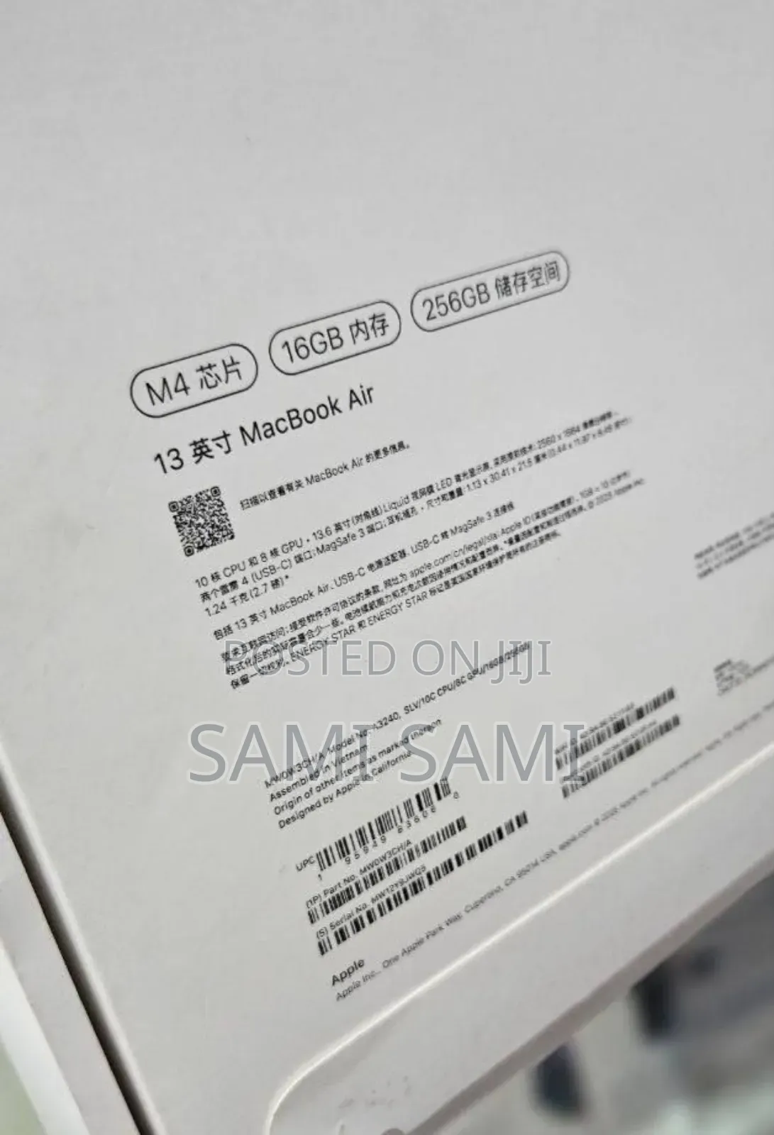 New Laptop Apple MacBook Air 2025 M4 13-inch 8GB Apple M4 SSD 256GB