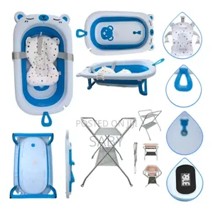 7 In 1 Foldable Baby Bathtub With A Thermometer And Stand